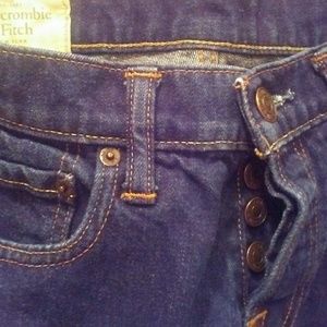 Abercrombie and Fitch button fly blue jeans